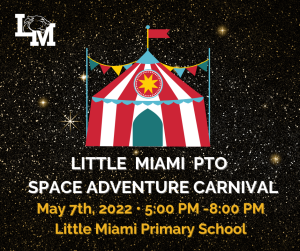 stars in space with a carnival tent image on top